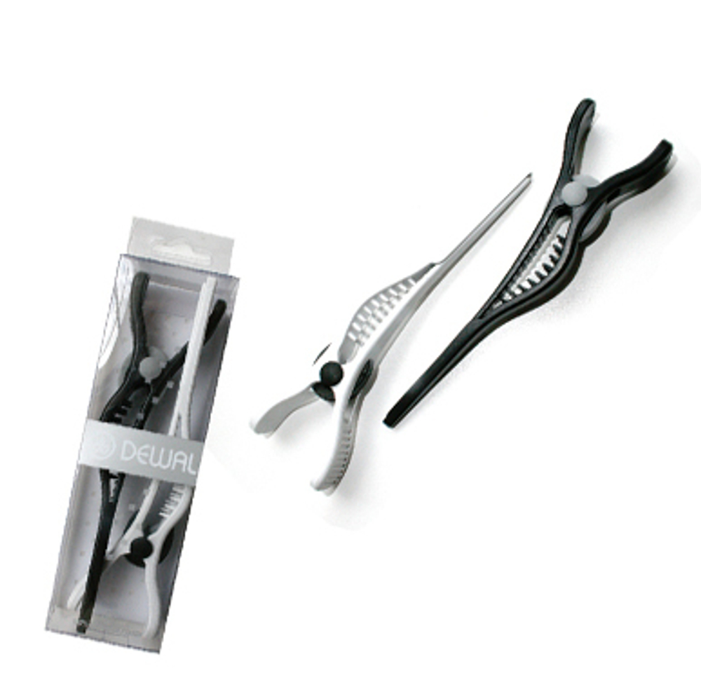 Зажимы DEWAL черно/белые пластиковые 2шт/уп