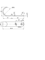 Крючки мебельные высота 40 мм 4 штуки