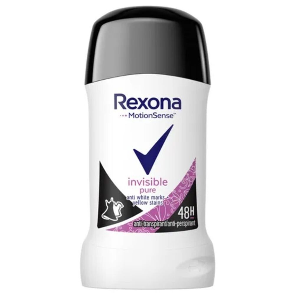 Rexona Дезодорант-антиперспирант стик Invisible Pure, 40 мл