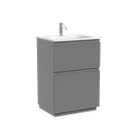 Тумба напольная SANCOS Folk Floor, 590х445х850, c двумя ящиками оснащенными доводчиками, Ergraut soft, арт.FL60FES