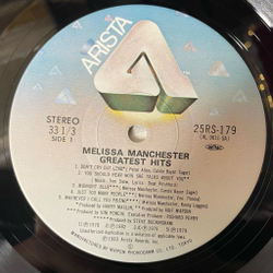 Винтажная виниловая пластинка LP Melissa Manchester Greatest Hits (Japan 1983) (No Obi) Midnight Blue