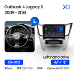 Teyes X1 9" для Subaru Outback, Legacy 2009-2014