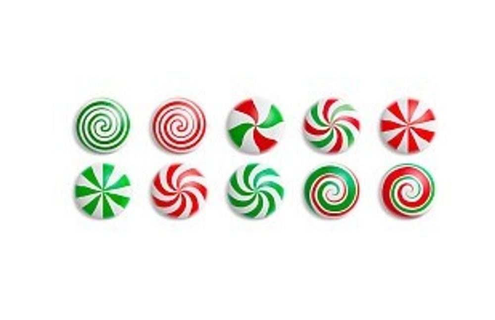 Сахарные фигурки Мини-Медальоны Новогодние карамельки, 5г