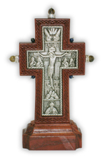 Крест на подставке (малый с камнями)