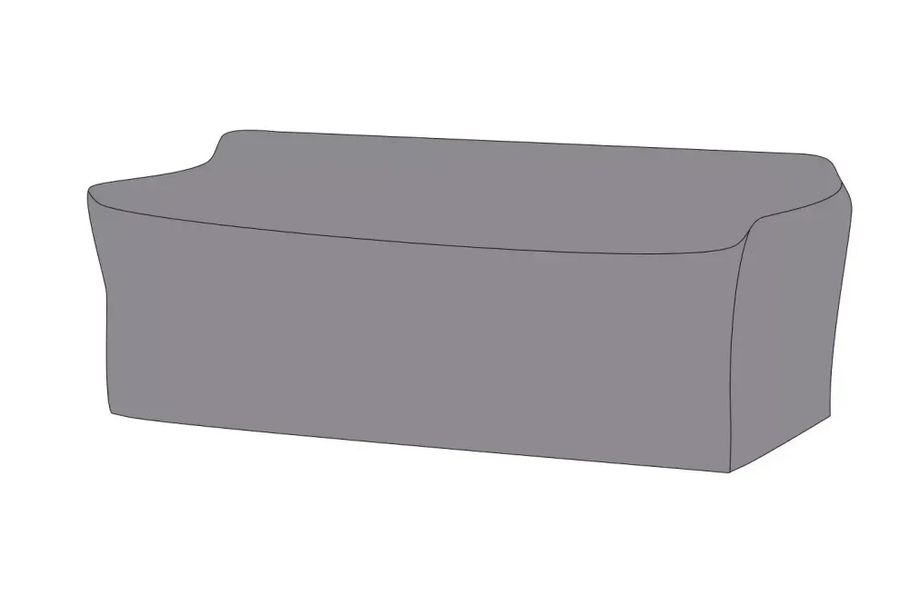 Защитный чехол на диван Касабланка, трехместный 219×82×70 см, цвет серый