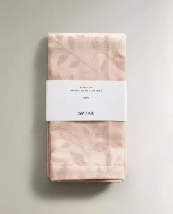 ZARA HOME ЖАККАРДОВАЯ САЛФЕТКА (НАБОР ИЗ 2 ШТ.), РОЗОВЫЙ