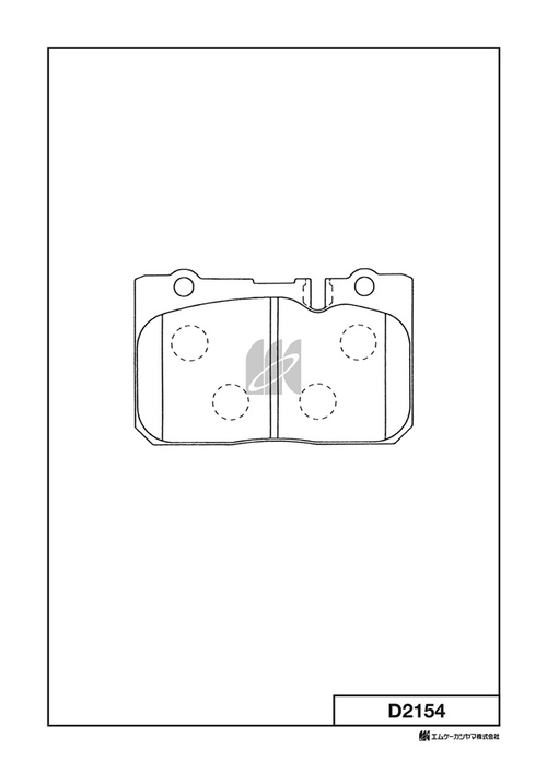 Дисковые тормозные колодки KASHIYAMA D2154