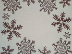 Набор декоративных гобеленовых салфеток Снежинки 32х32 (2 шт.)