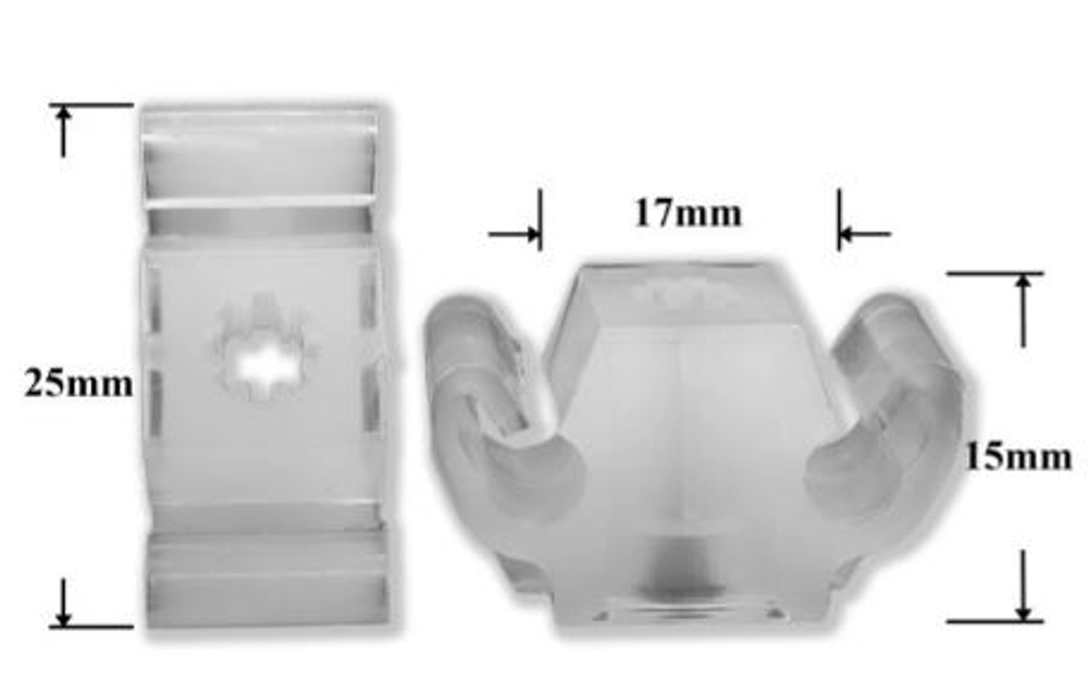 Скоба тормозных трубок двойная 1118-3506544,2170,2190,2121,Веста,Датсун пластик (уп10шт)
