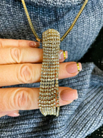 Кулон. Подвеска со стразами "Лучезарный узел" Цвет золото