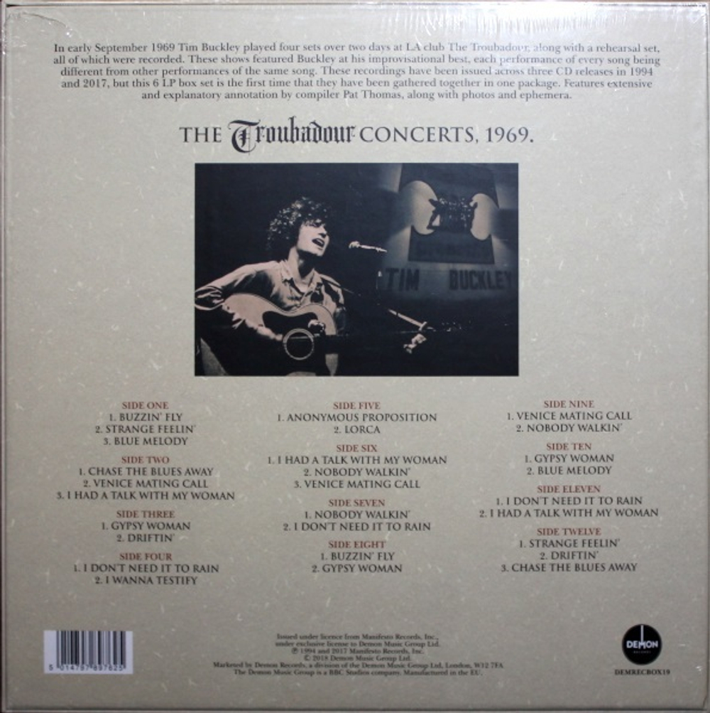 Tim Buckley / The Troubadour Concerts, 1969 (6LP)