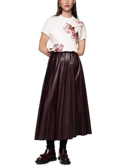 Marc Cain Футболка с цветочным принтом, декорированная бисером