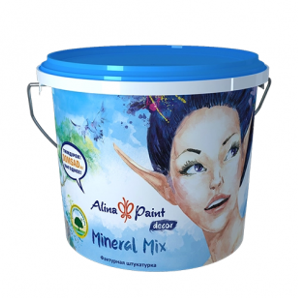 ШТУКАТУРКА ДЕКОР ALINA PAINT MINERAL MIX СНЕЖ.КОРОЛЕВА 15КГ