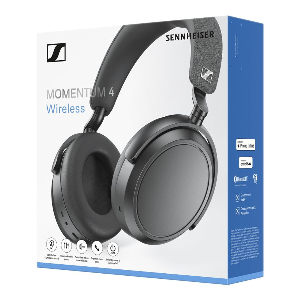 Беспроводные наушники Sennheiser MOMENTUM 4 Wireless Полноразмерные наушники с активным шумоподавлением (ANC)