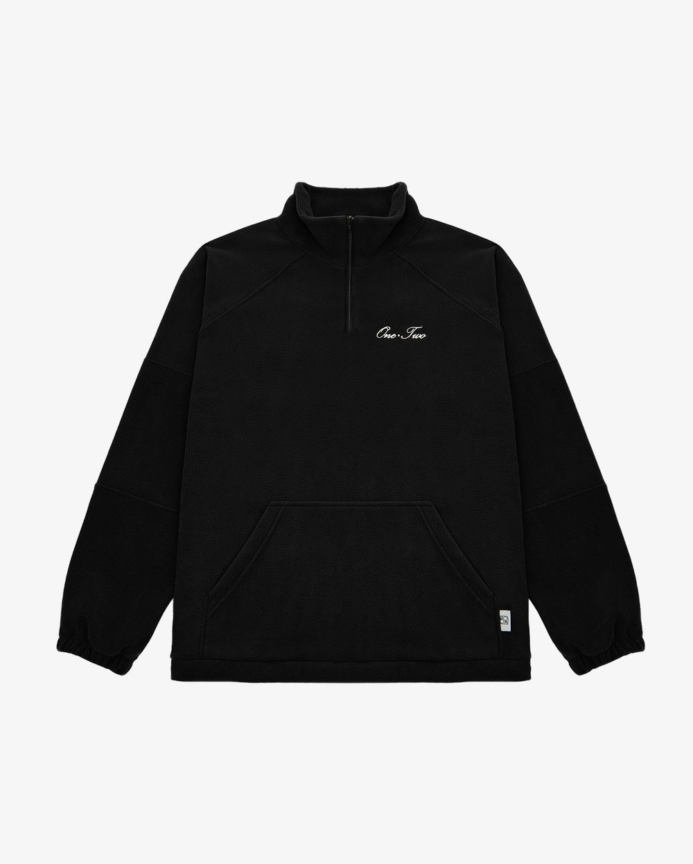 Толстовка One Two Drawstring Half-Zipped черная
