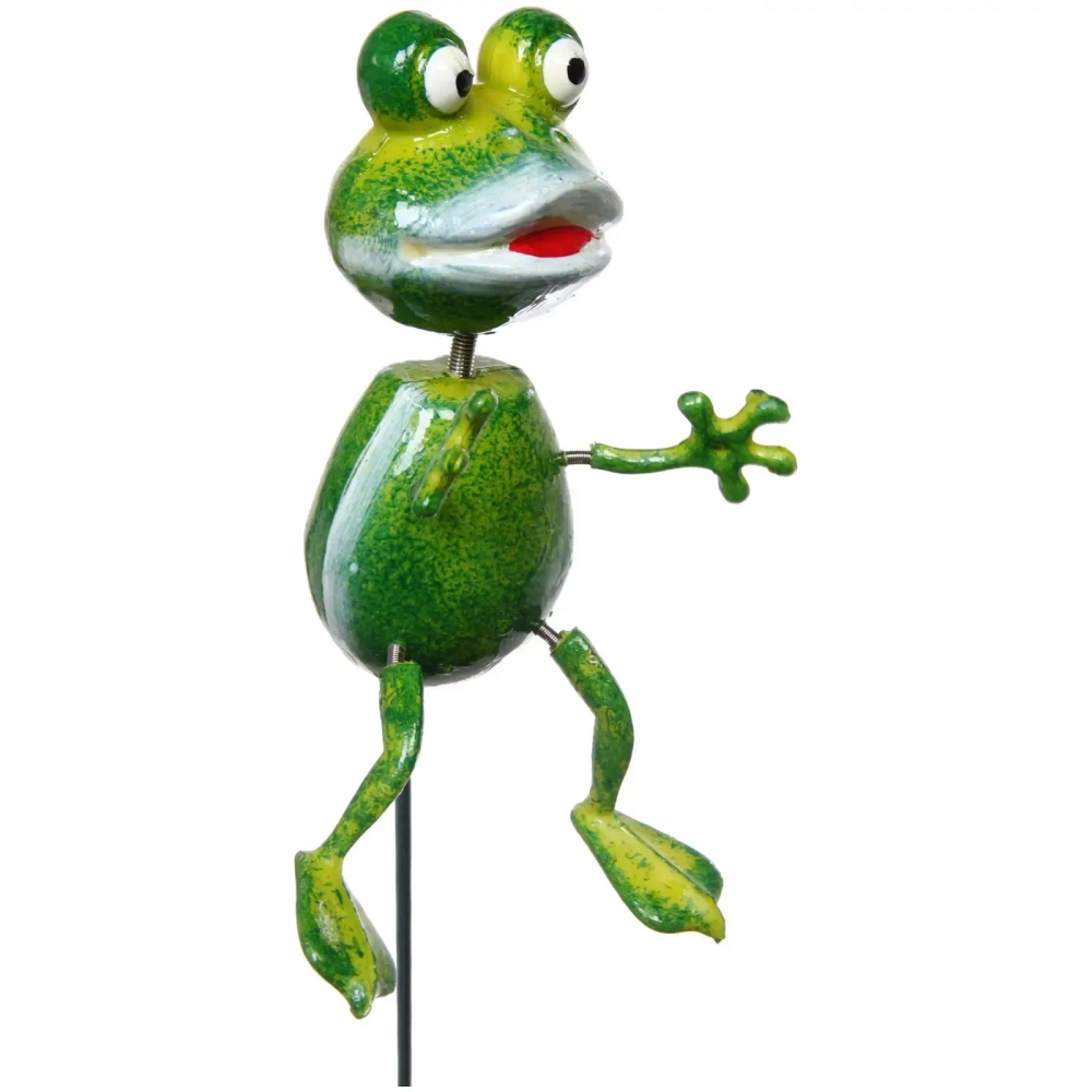 Фигура на спице «Лягушонок» 7*12*40см для отпугивания птиц