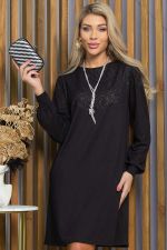 Платье Игра на контрасте (черное) П12642-1 LT Collection