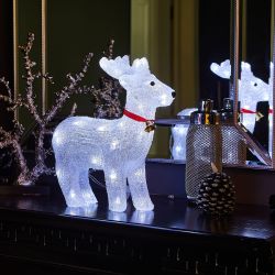 ULD-M3739-040-STA WHITE IP20 DEER Фигура светодиодная Олень. 36x32см. 40 светодиодов. Белый свет. Провод прозрачный. TM Uniel