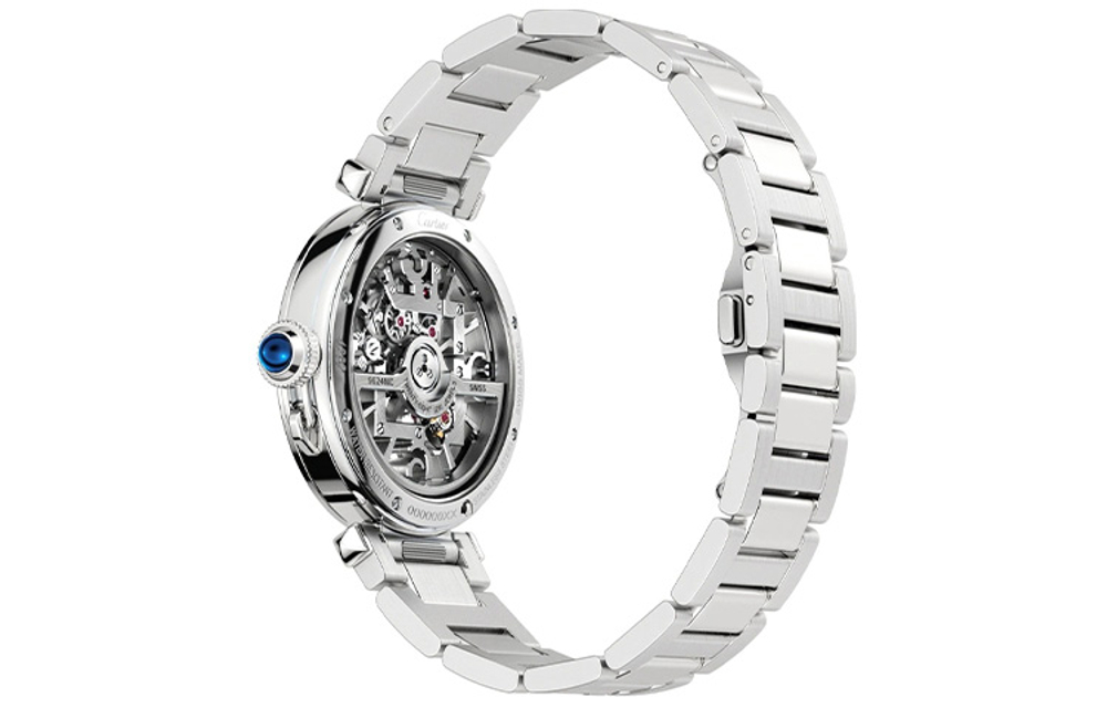 CARTIER PASHA DE Automatic Mechanical Movement 30m Water Resistance Men"s Watches Watch 41mm Skeleton Dial