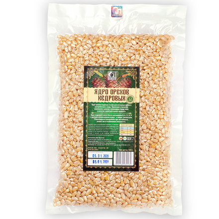 Кедровый орех "Сибирский продукт" (очищенный в вакуумной упаковке), 500 гр.