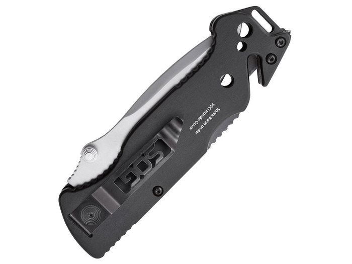Нож складной SOG Escape Bead Blasted, 7Cr17MoV, рукоять алюминий, блистер (SOG-FF24-CP)