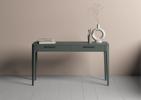 Консоль Type oak 2 ящика ширина 140 см (темно-серый)