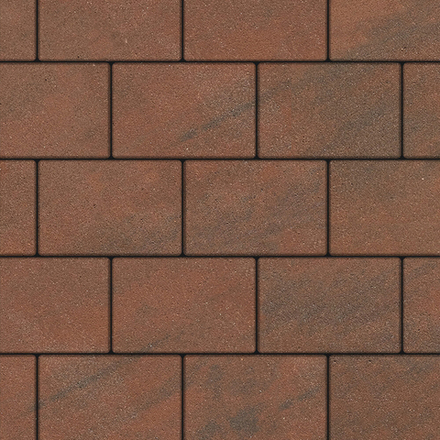 Тротуарная плитка ПРЯМОУГОЛЬНИК 300х200 мм - Листопад гладкий Клинкер