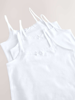 Майка на бретельках для девочки Next AB4-638, 3 шт., Белый