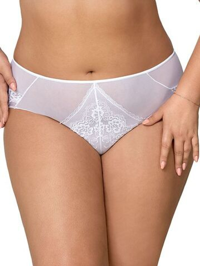 Трусы-слипы из кружева и сетки (Размер: M) (Цвет: белый)
