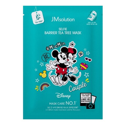 JMsolution Маска тканевая противовоспалительная с экстрактом чайного дерева / Disney Collection Selfie Barrier Tea Tree Mask, 30 мл