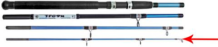 Секция 1 к удилищу силовому Волжанка Трофи 2.1м тест 100-250 гр