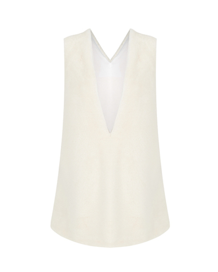 Платье мини из меха