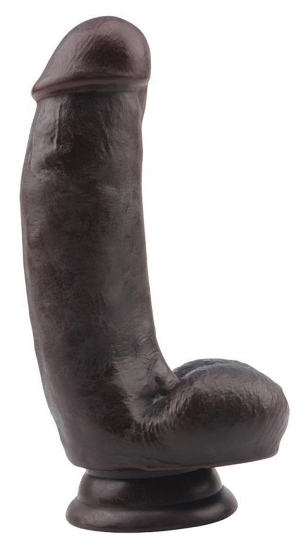 Коричневый фаллоимитатор DUAL DENSITY DILDO на присоске - 17 см. (Цвет: коричневый)