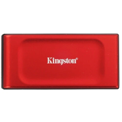 Внешний SSD диск Kingston Portable SSD 2TB XS1000R, Type-C / A, USB 3.2 Gen 2, R / W 1050 / 1000MB / s, 70x33x14mm, 29g., Red (5 лет)