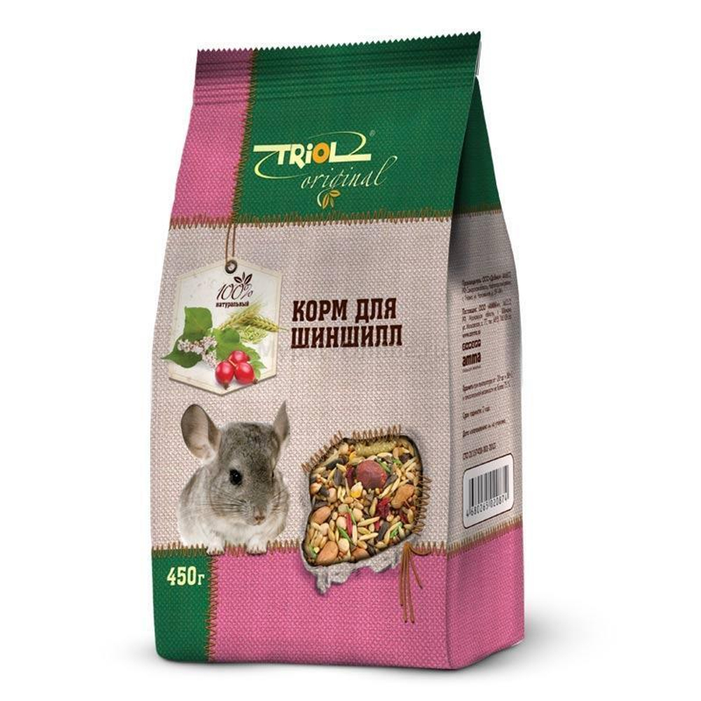 Корм для шиншилл, 450г, Triol Original