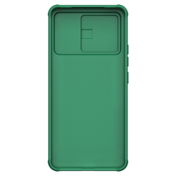 Чехол зеленого цвета (Deep Green) от Nillkin с сдвижной шторкой для камеры для Xiaomi Redmi K70, K70 Pro и Poco F6 Pro, серия CamShield Pro