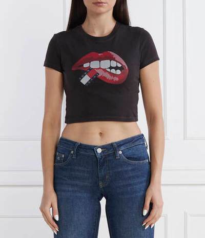 Футболка WASHED TJ LIPS Tommy Jeans - черный(DW0DW17373)