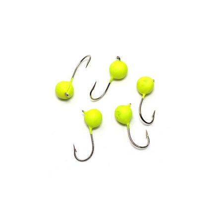 Мормышка вольф. точеная "ЯМАН" Дробь с ушк., р.5, вес 1,2, цв. желтый