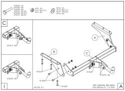 Фаркоп оцинкованный Galia J007A для Jeep Cherokee KJ 2001-2008(паспорт и сертификат в комплекте)(без электрики)
