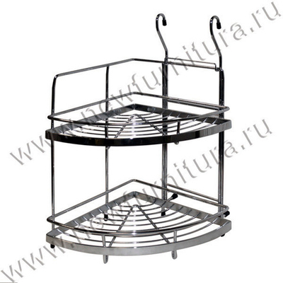 Рейлинг полка угловая двойная CWJ201F-2 240*260*400мм (мф-48341) (нт-17104)