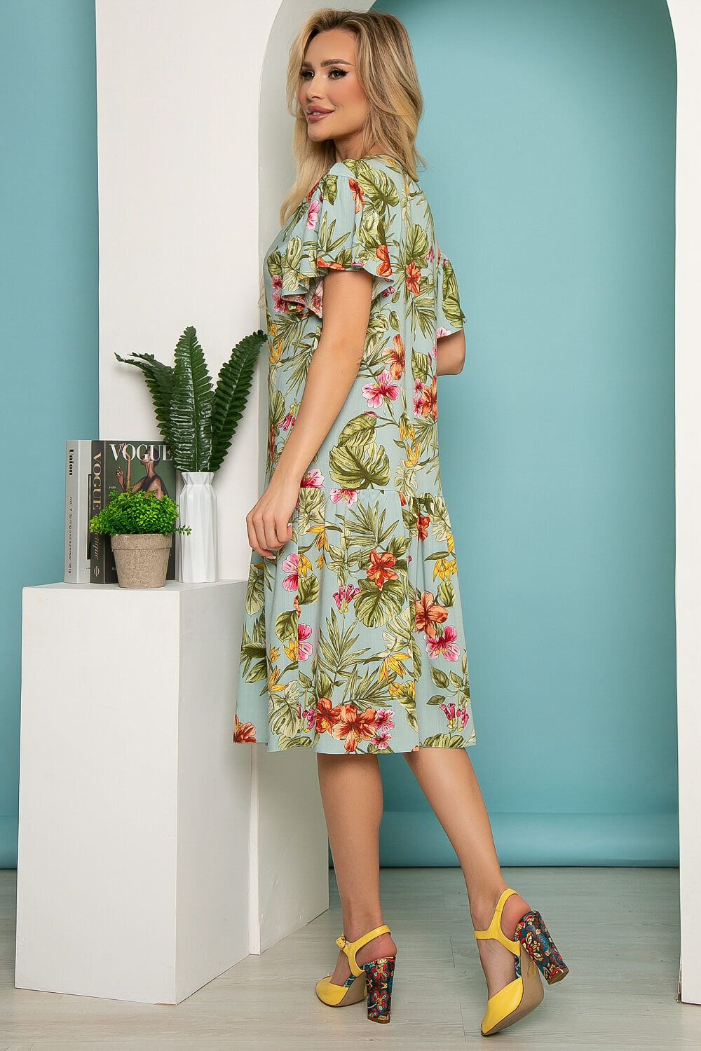 Платье "Фантазия" (тропический сад) П3737 LT Collection (Акция)