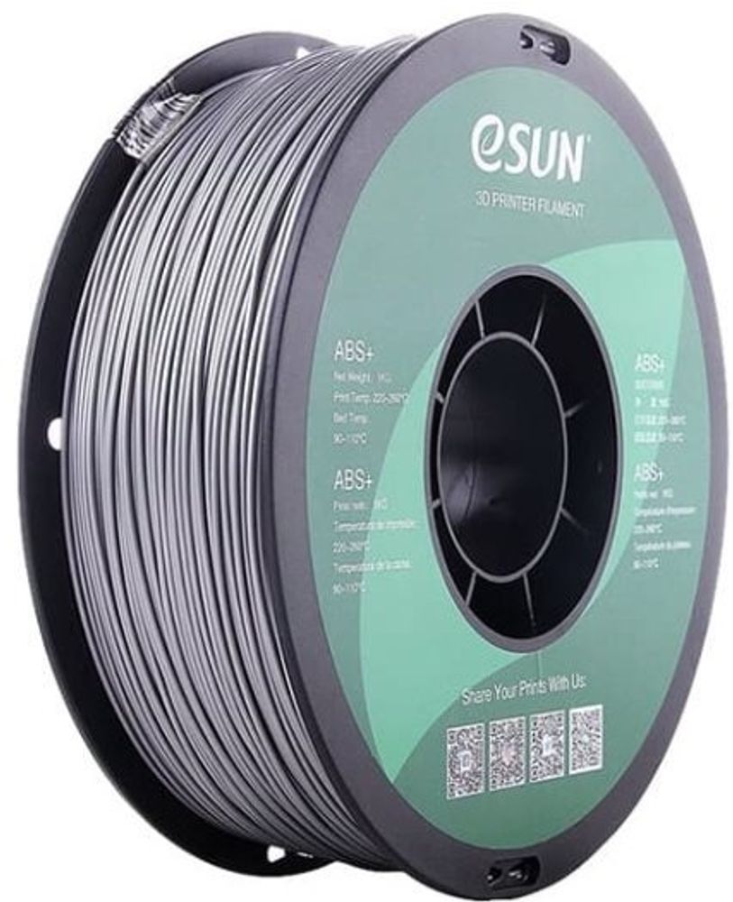 Пластик для 3D-печати ESUN ABS+ 1.75mm 3D Filament Silver серебристый