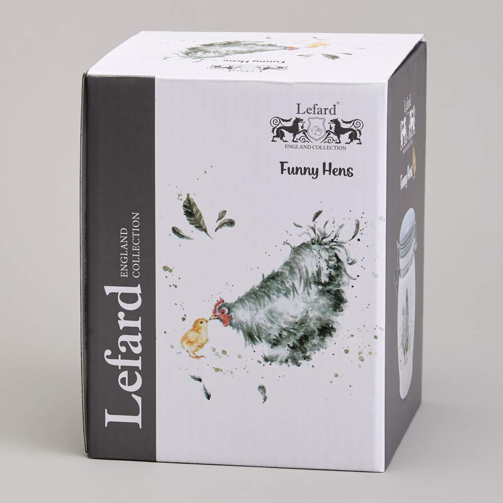 Банка для сыпучих 700мл "Funny hens"