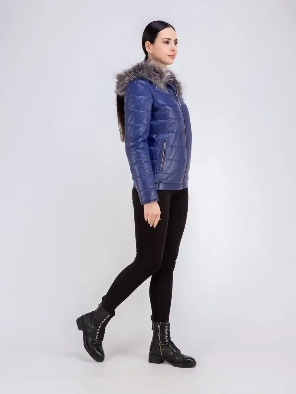 Куртка женская из натуральной кожи с капюшоном Турция