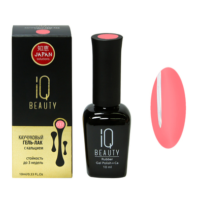 Гель-лак IQ BEAUTY Каучуковый с кальцием 037 Объем 10 мл
