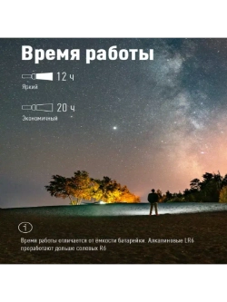 Ручной светодиодный фонарь 2хR14