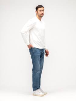 Лонгслив мужской хлопковый. Белый