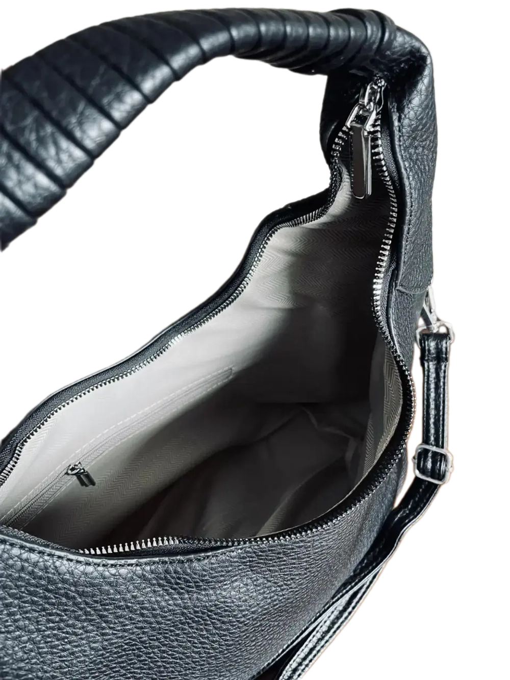 Сумка женская повседневная из экокожи черная QOZA