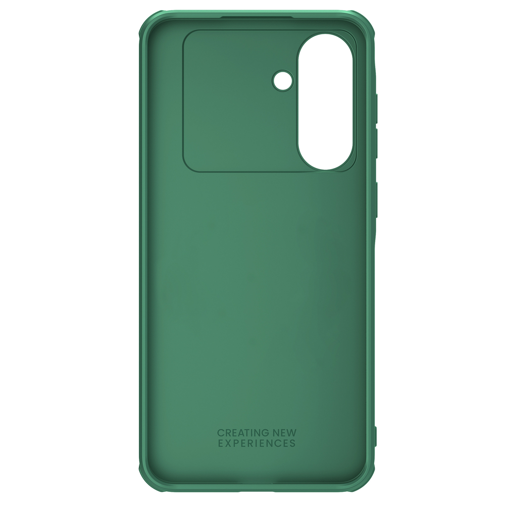 Чехол зеленого цвета (Dark Green) с защитной шторкой для камеры от Nillkin на Samsung Galaxy A36 5G, серия CamShield Pro Case