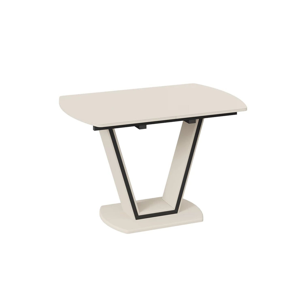 Стол кухонный обеденный раздвижной Серый Софт/Стекло Матовое Серое, Дели Тип 2, 120х80х77 см